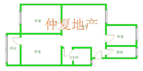 過戶費(fèi)低北安居三期黃金三樓戶型很棒采光很好絕版好房婚房必備