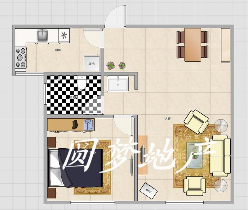 精品小戶型，戶型方正，客廳臥室向陽支持貸款