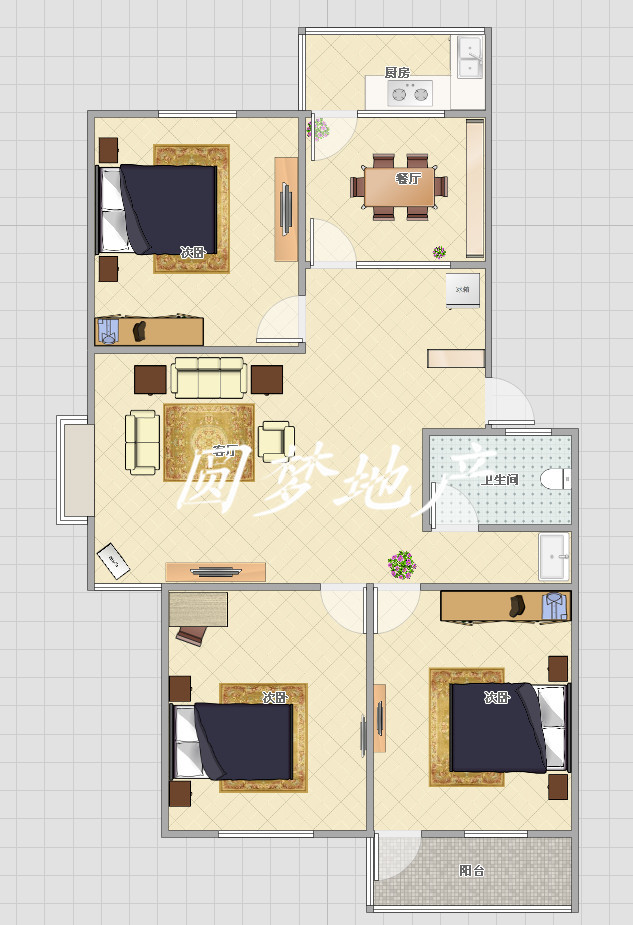 貴和中等裝修三室僅售四十四萬(wàn)支持貸款