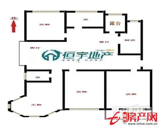 四室兩廳兩衛(wèi)，三室向陽(yáng)，帶車庫(kù)