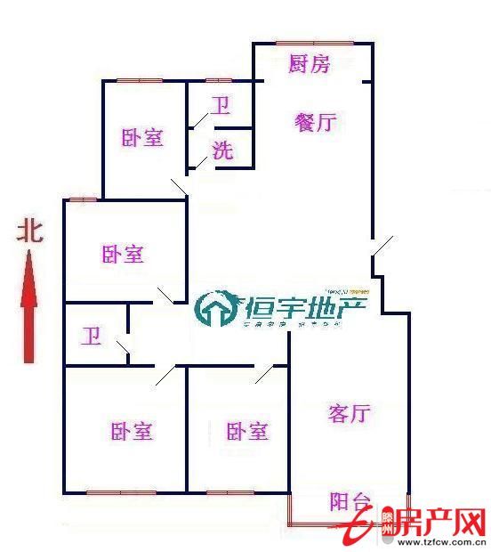 領(lǐng)秀城四室兩廳兩衛(wèi)，南北通透，三室向陽(yáng)