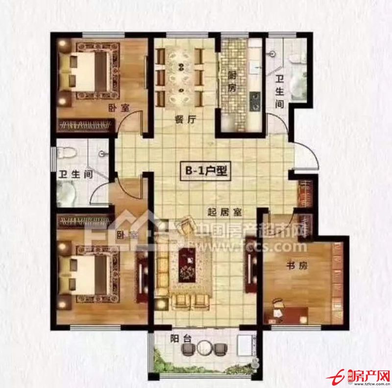 大同天下三室兩廳含儲藏室