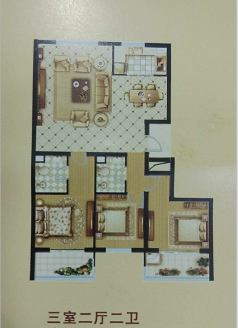 六號(hào)樓院，一梯兩戶(hù)，三室朝陽(yáng)，正常手續(xù)，配合貸款