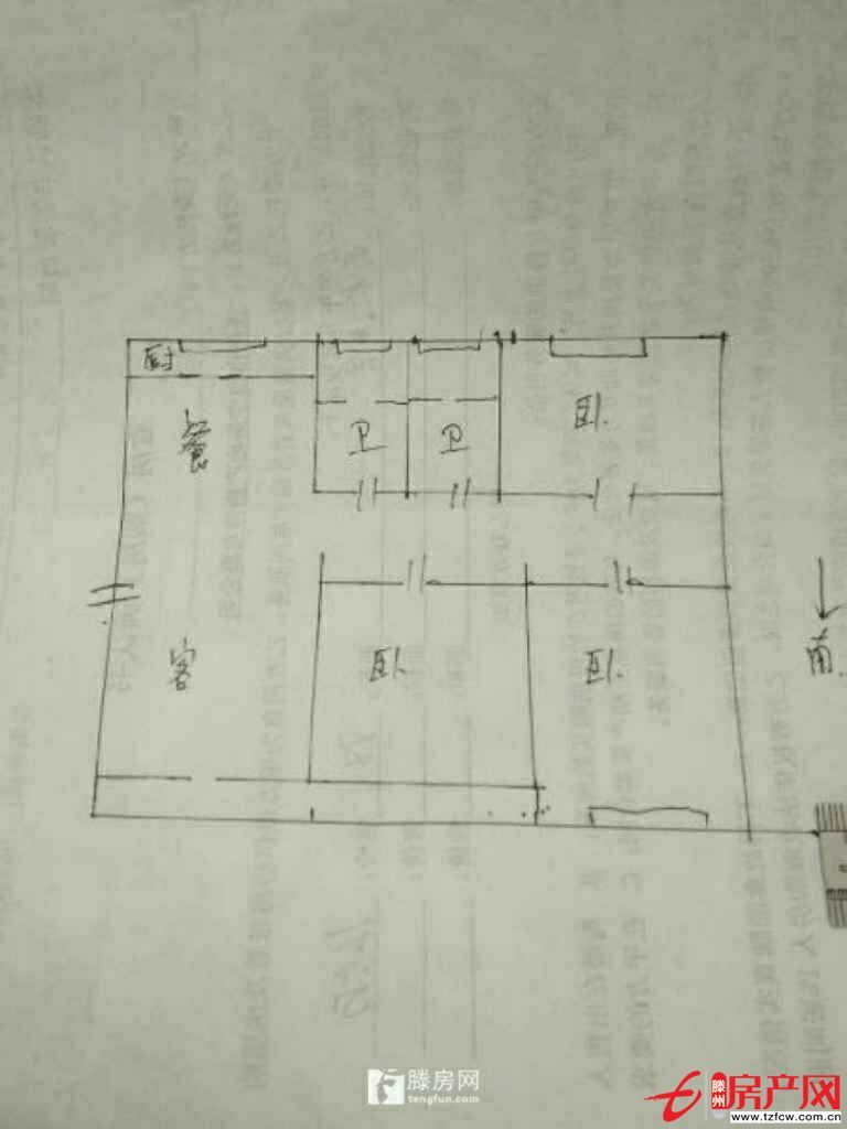 滕北學(xué)區(qū)房，金葉花園，好戶(hù)型好樓層，三室兩廳兩衛(wèi)，送車(chē)庫(kù)