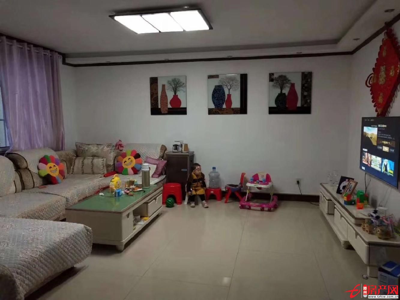 明珠花園128平三室精裝修，送全新家具家電，證5年，99.6