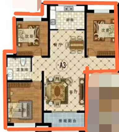 和馨園二期好樓層三居室好戶型樓間距大采光刺眼上學(xué)方便購物方便