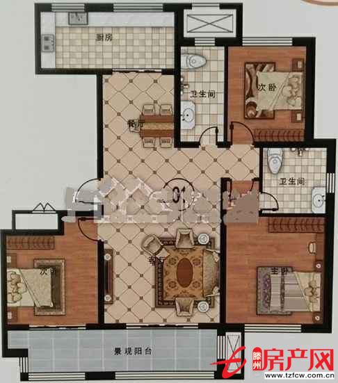 城北高檔小區(qū)和馨園二期好樓層三居室好戶型帶超大景觀陽臺樓間大