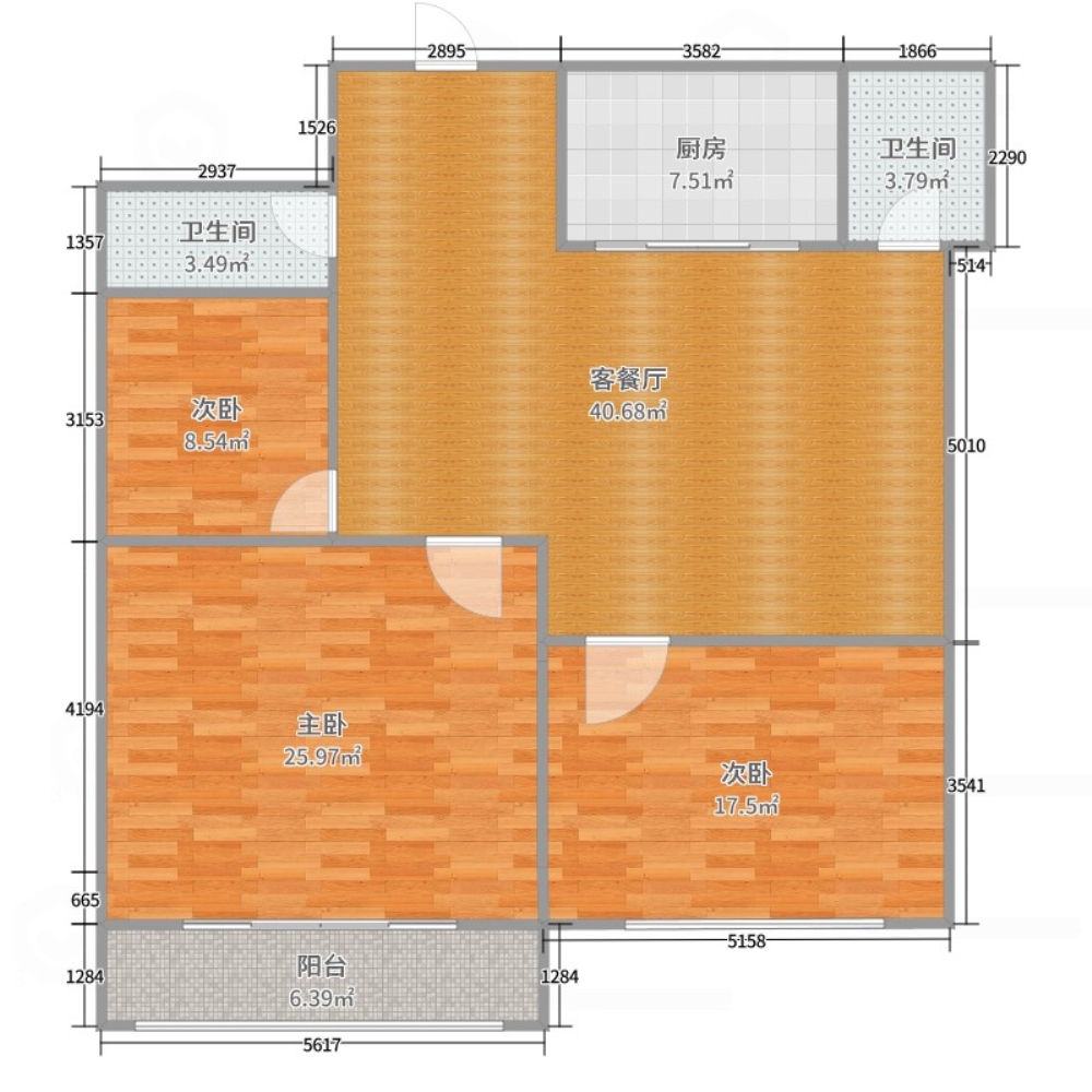 精裝修3室2廳2衛(wèi)124m2107萬元   精裝未住!  未??！  未住！