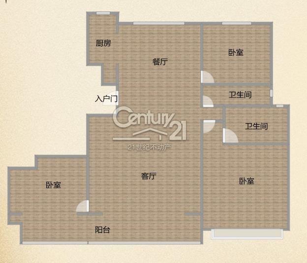 保利海德佳園   毛坯房3室2廳2衛(wèi)146m2185萬元