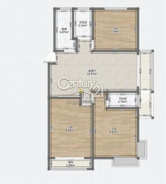 保利海德佳園 毛坯3室2廳2衛(wèi)135m2172萬元