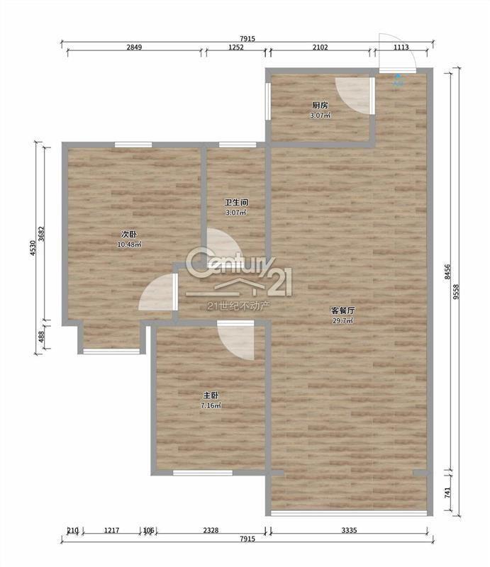 熙城國(guó)際誠(chéng)園毛坯2室2廳1衛(wèi)108m288萬(wàn)元