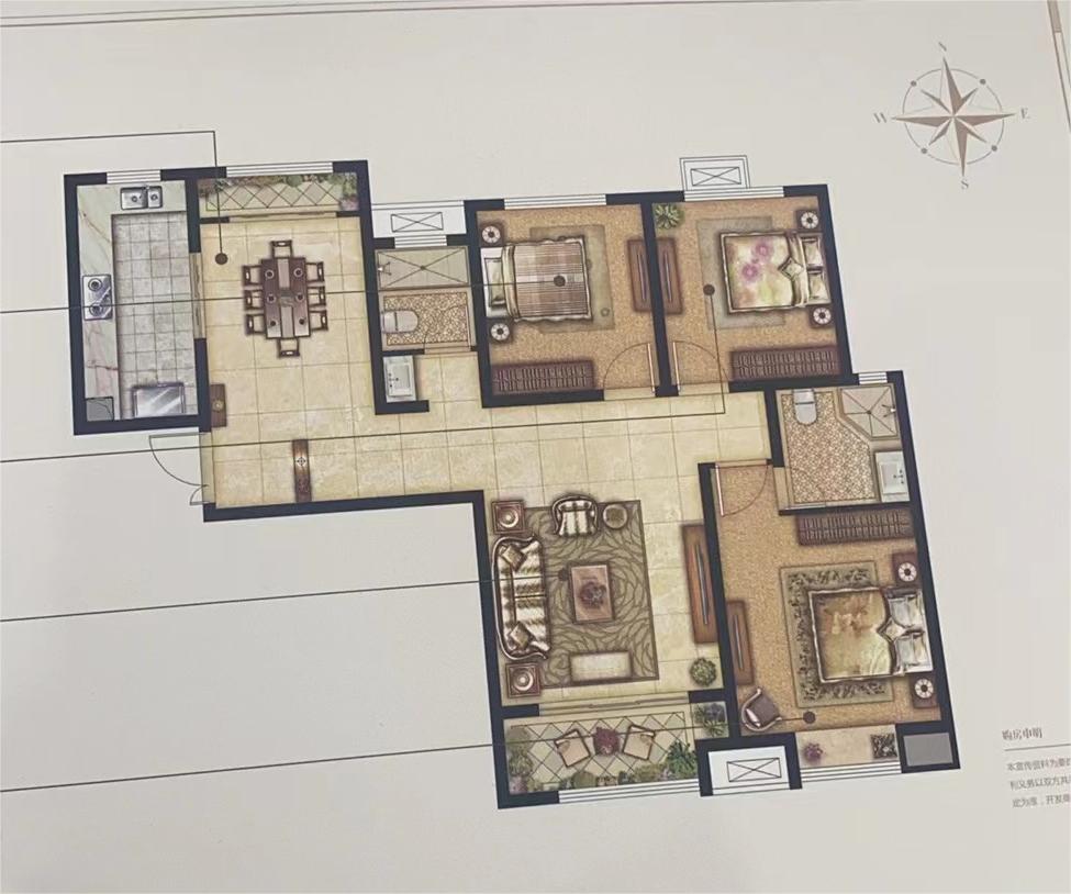 滕州市平行南路橡樹灣小區(qū)毛坯3室2廳2衛(wèi)128m2吉房出售